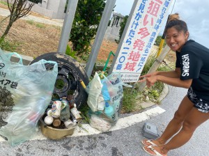 裏マエ台風後ビーチクリーン_200825_13