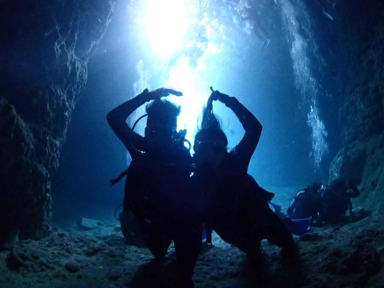 貸切青の洞窟体験ダイビング・貸切沖縄体験ダイビング